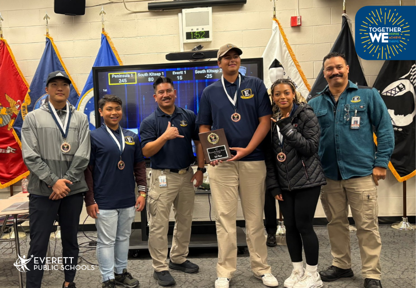 Everett High NJROTC places third at Navy academic competition